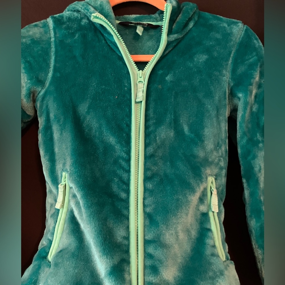 Lands End Softest Fleece Hoodie girls size M (8)